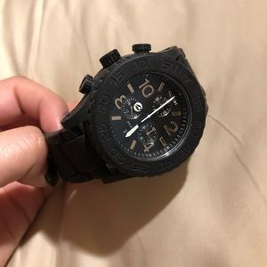 Black Nixon Rubber Watch